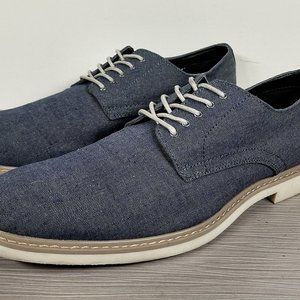 The Rail 'Xander' Plain Toe Derby, Dark Denim Fabric, Mens Size 10 / 43